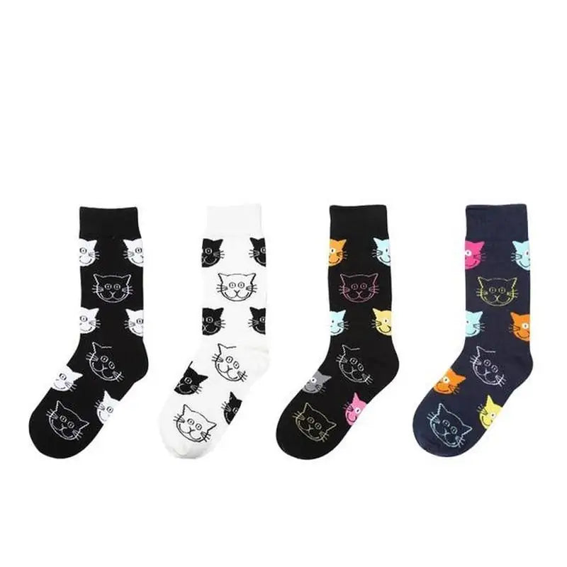 Silly Cat Cotton Socks