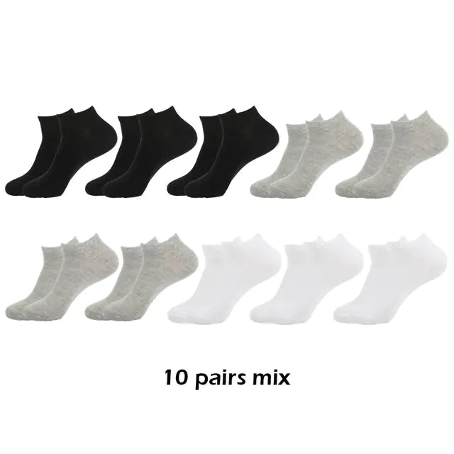 10 Pairs Breathable Ankle Socks