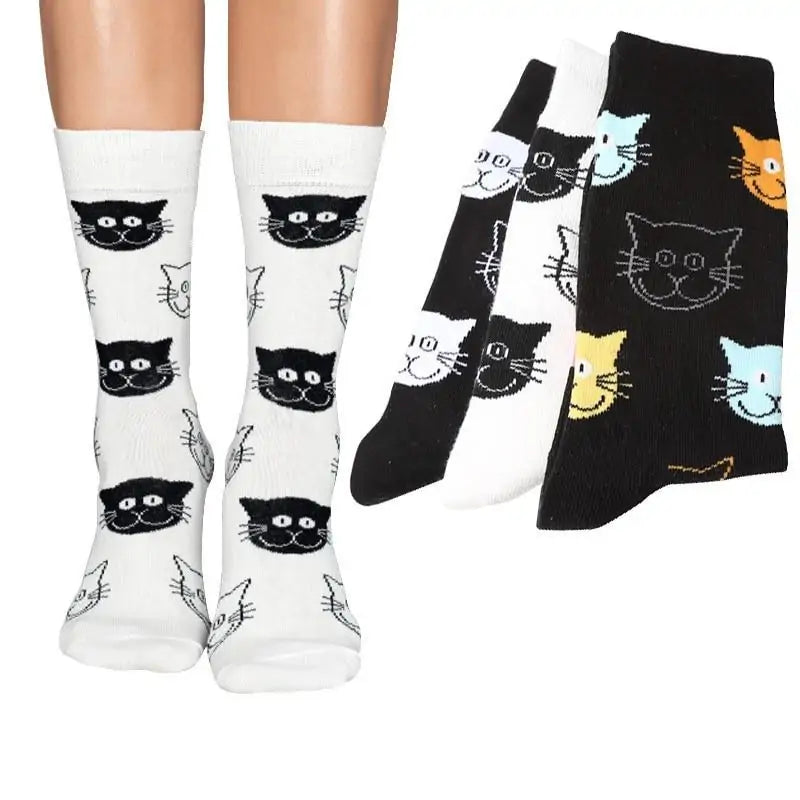 Silly Cat Cotton Socks