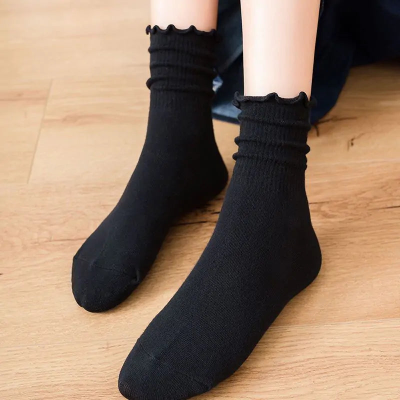 Lolita Style Frilly Ruffle Socks