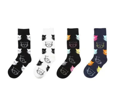 Silly Cat Cotton Socks