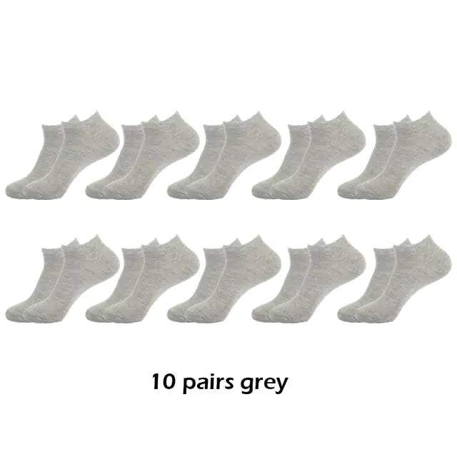 10 Pairs Breathable Ankle Socks