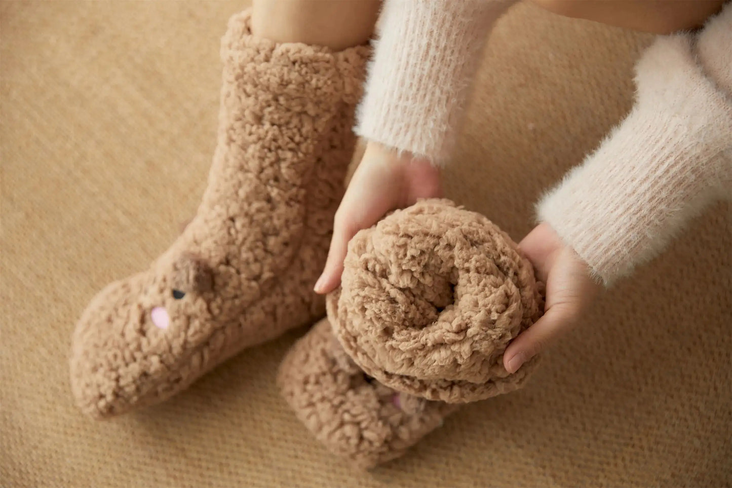 Golden Doodle Slipper Socks