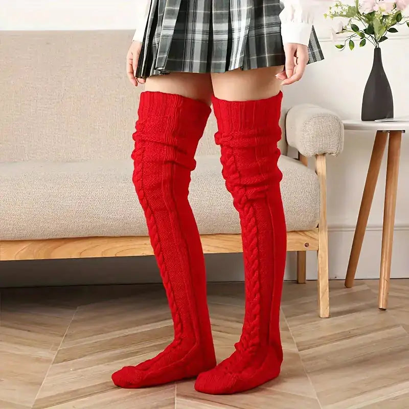 Large Knit Cozy Socks for Chilling